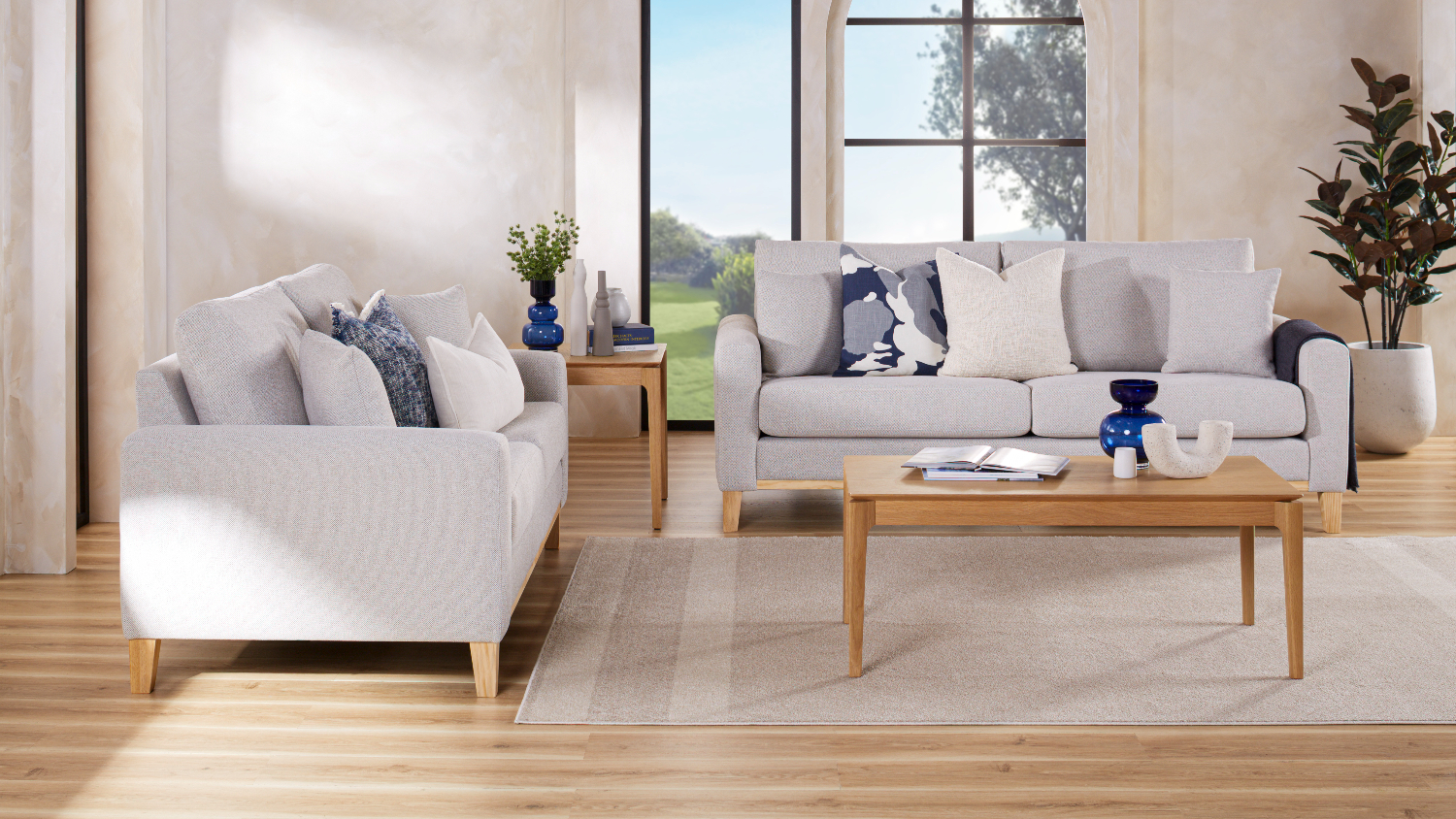 Taylor 2 Piece Fabric Lounge Suite