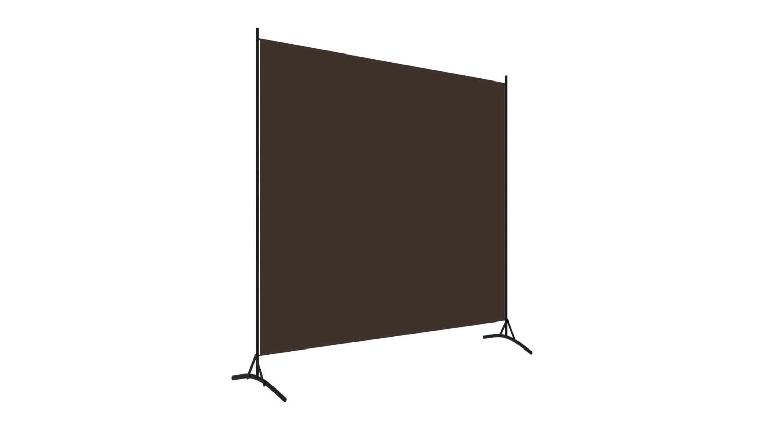 A right side view of a brown divider