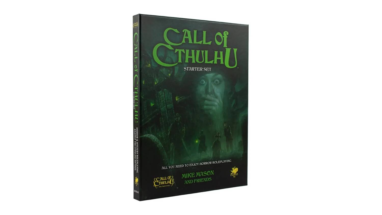 Call of Cthulhu Starter set box featuring eerie artwork and green text
