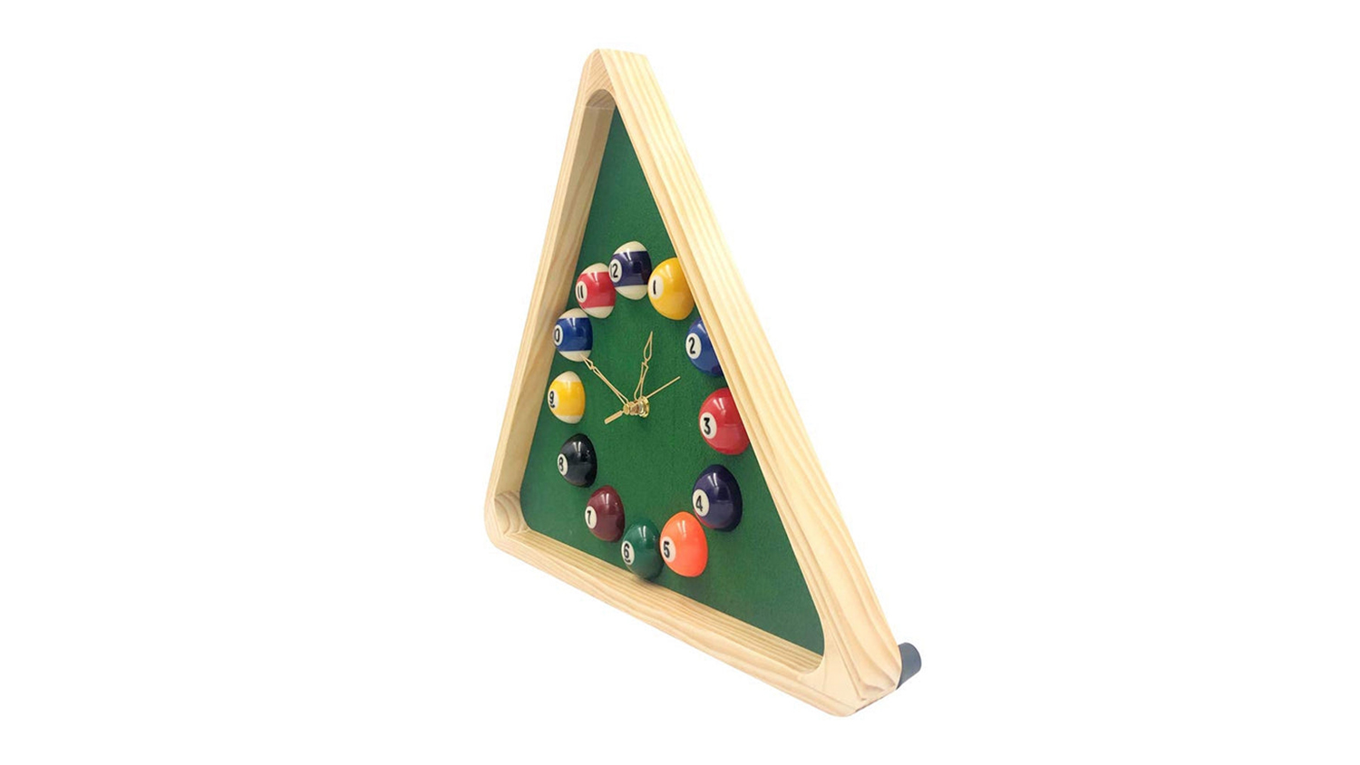 HOD Novelty Wall Clock with Wooden Frame - Billiards