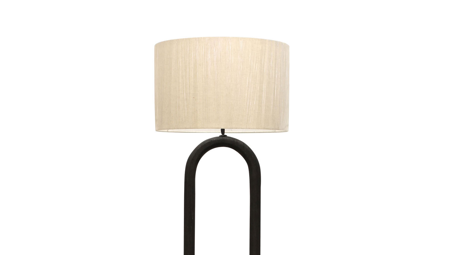 Loop Wooden 165cm Floor Lamp - Black