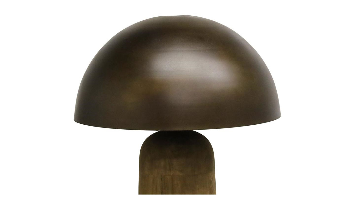 Mushroom Wooden 160cm Floor Lamp with Iron Shade - Natural