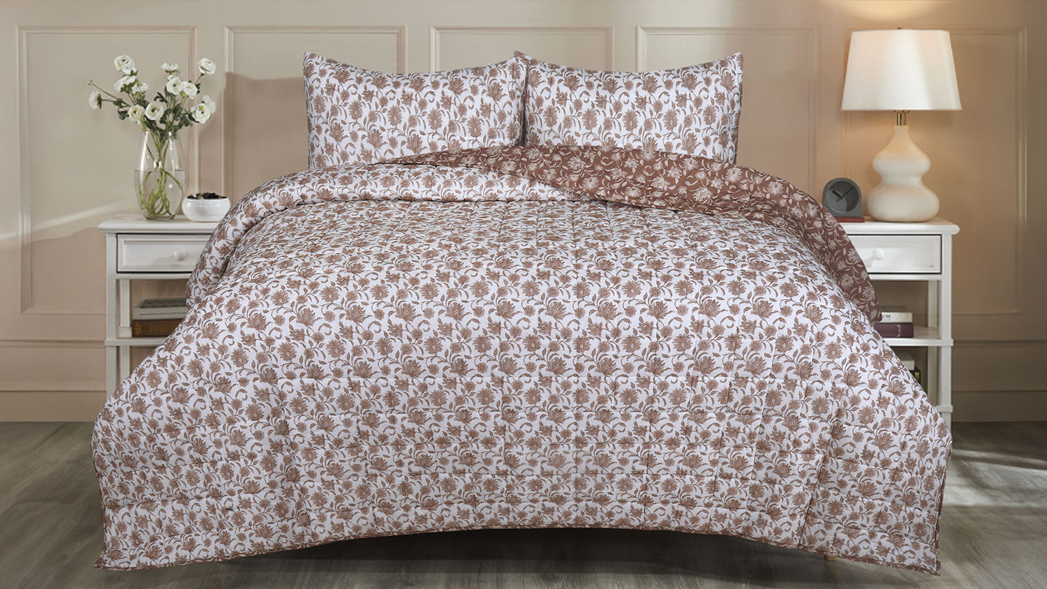 Balsam Coffee Coverlet Set by L'Avenue