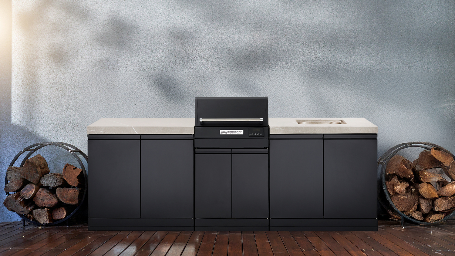 Crossray Outdoor Electric BBQ Kitchen with Sink