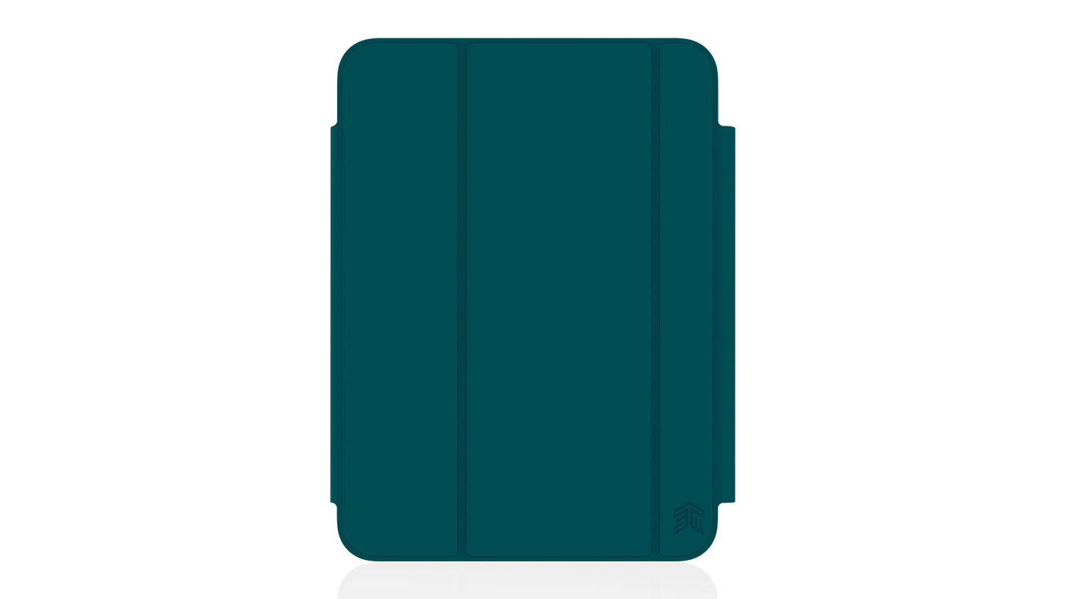 Front view of the deep teal STM Studio Max Case