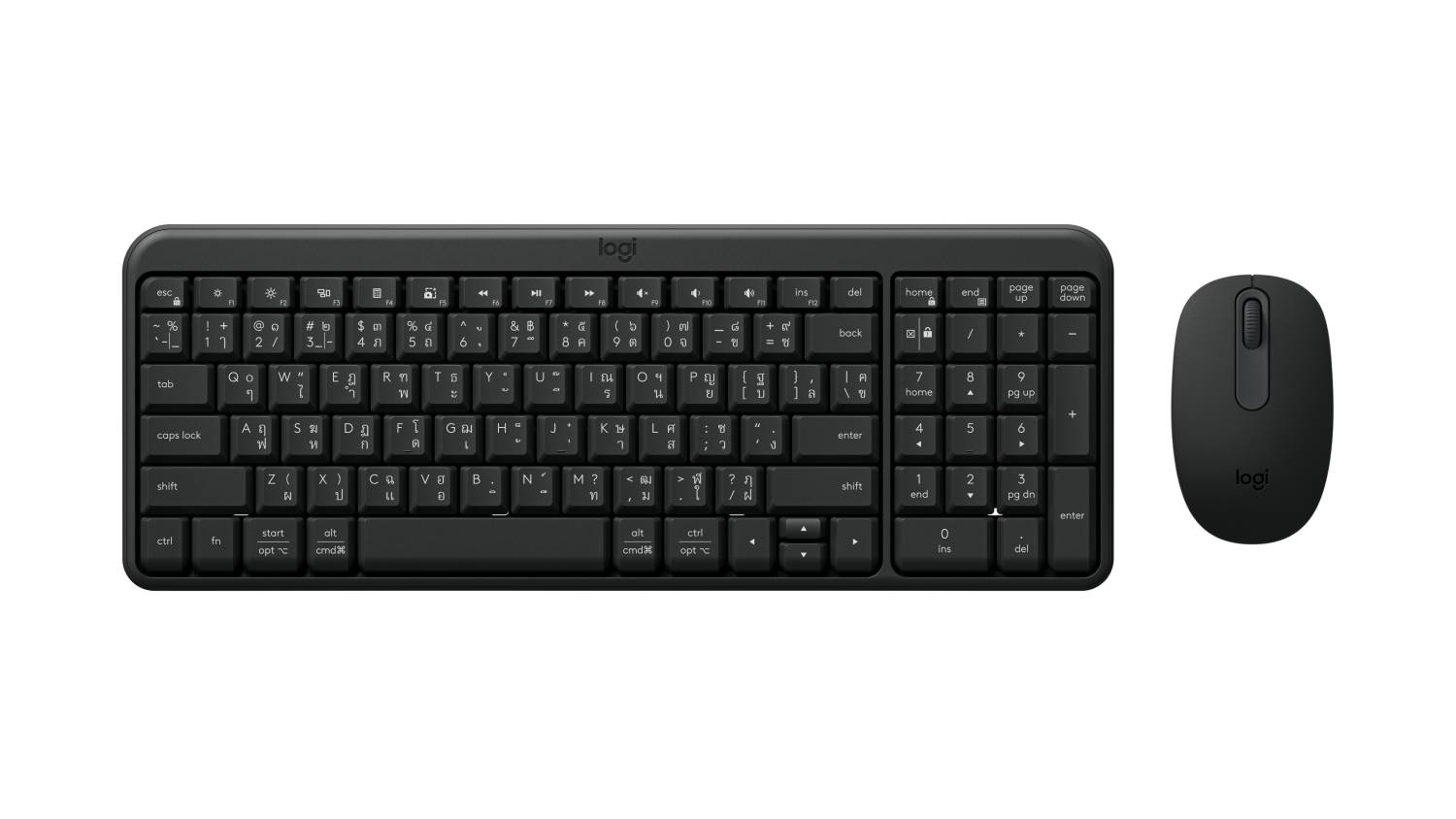 Graphite Logitech MK250 keyboard and mouse set