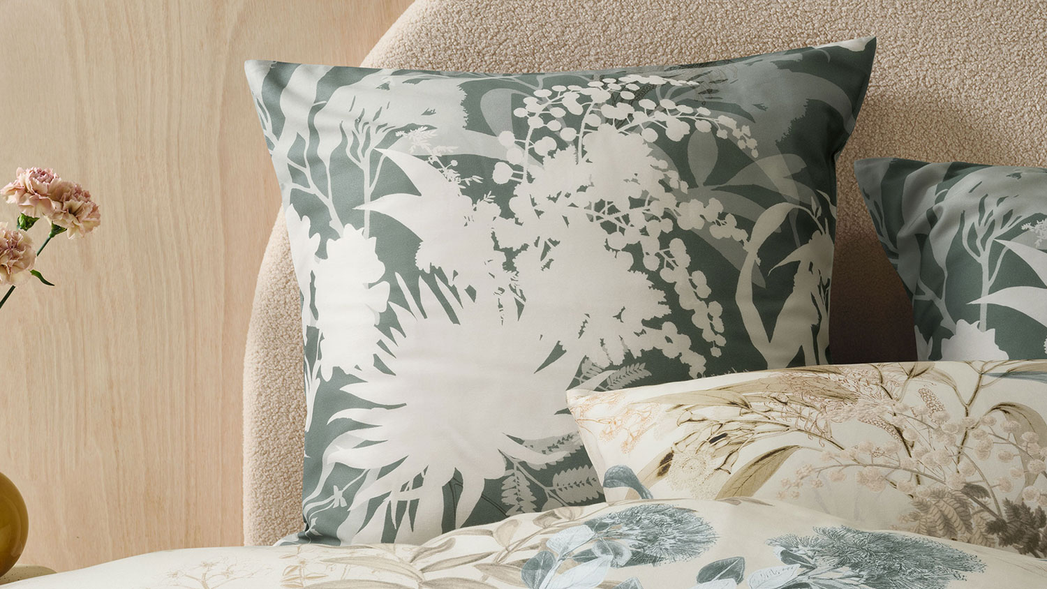 Sorrento Teal European Pillowcase by Savona