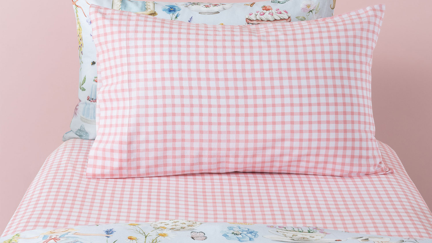 Charlie Blush Fitted Sheet Set by Squiggles