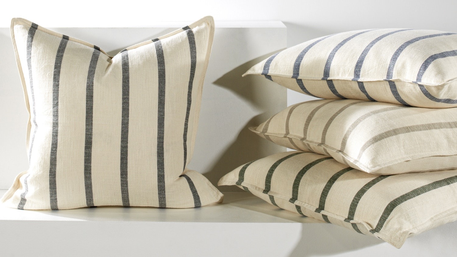 Henley Stripe Square Cushion by L'Avenue