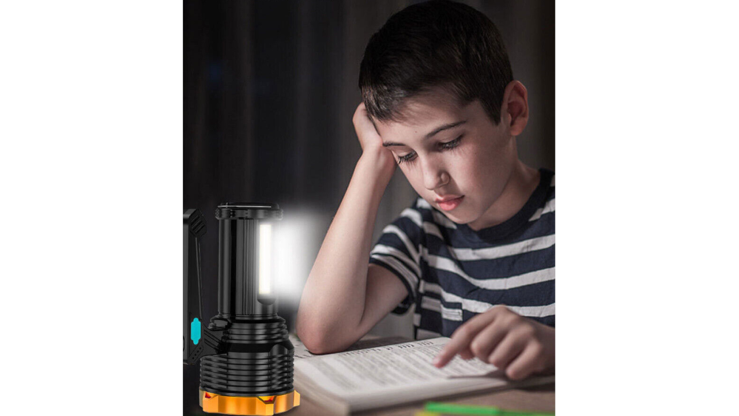 HOD Rechargeable LED Handheld Flashlight with Charging Cable