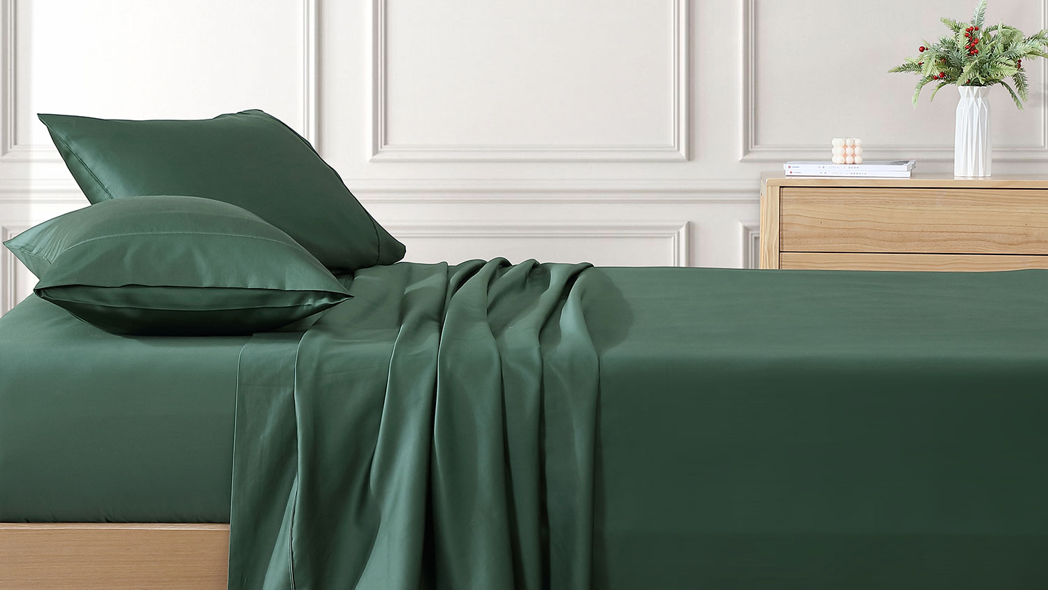 500TC Cotton Sateen Forest Sheet Set by Private Collection