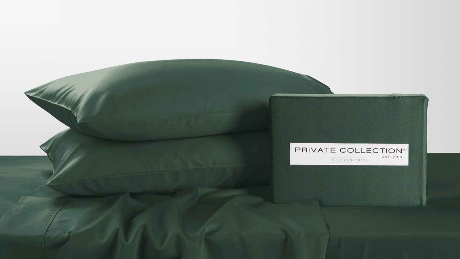 500TC Cotton Sateen Forest Sheet Set by Private Collection