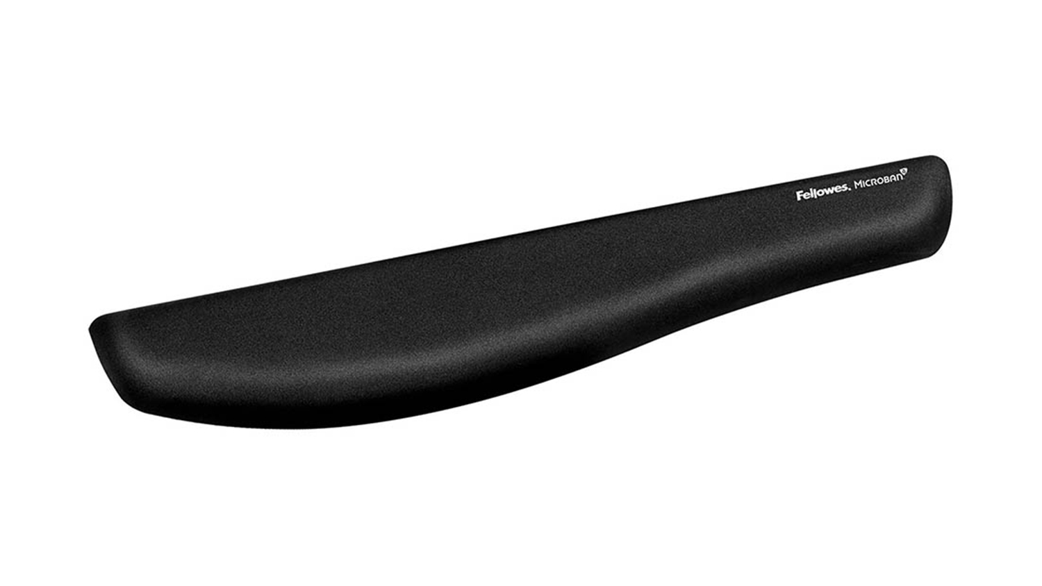 Black Fellowes PlushTouch keyboard wrist rest with ergonomic padding