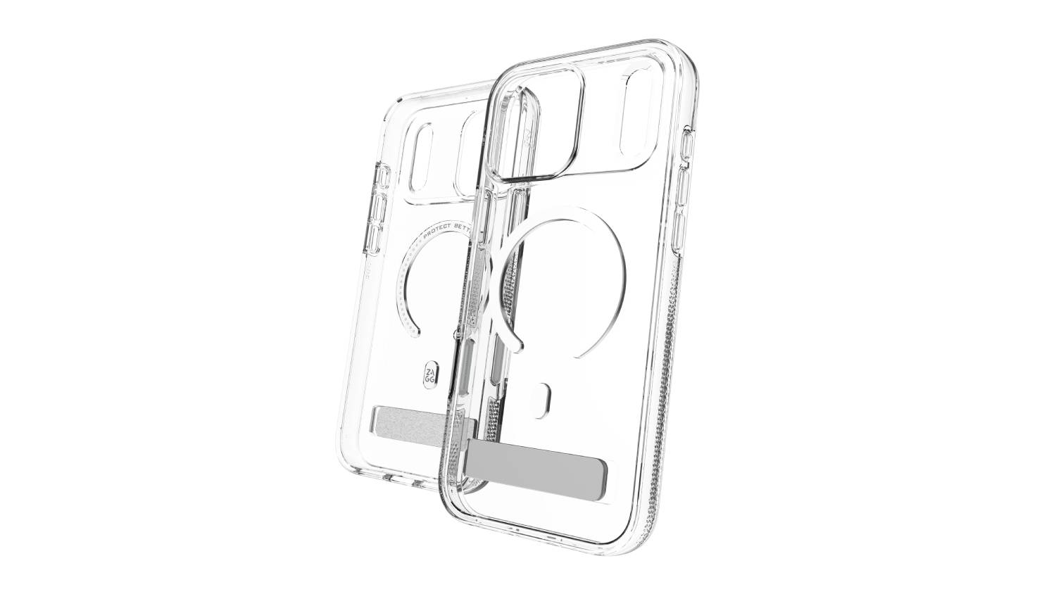Zagg Crystal Palace Snap MagSafe Case with Kickstand for iPhone 17 Pro Max - Clear (702320826)