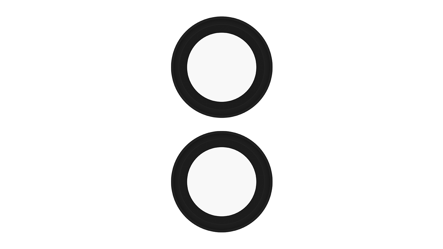 Front view of the Zagg Glass Elite Camera Rings Lens Protector for iPhone 17