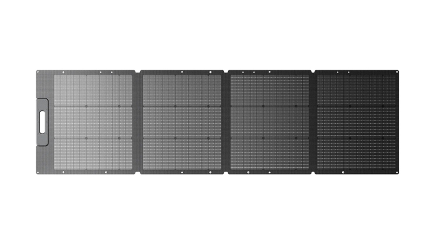 Front view of the Bluetti SP200L solar panel with four connected sections for portable power