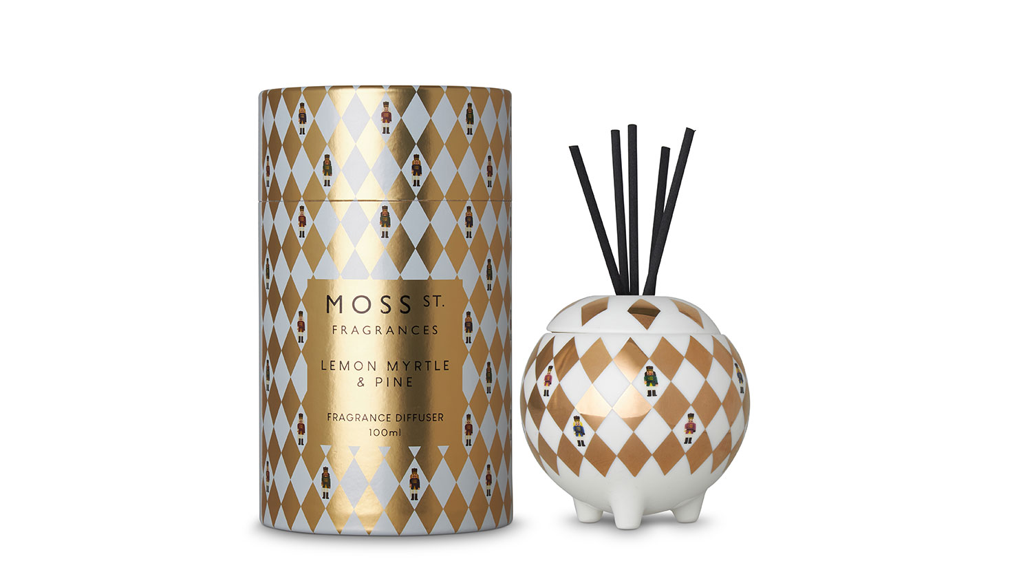 Moss St. 100ml Ceramic Reed Diffuser - Lemon Myrtle & Pine