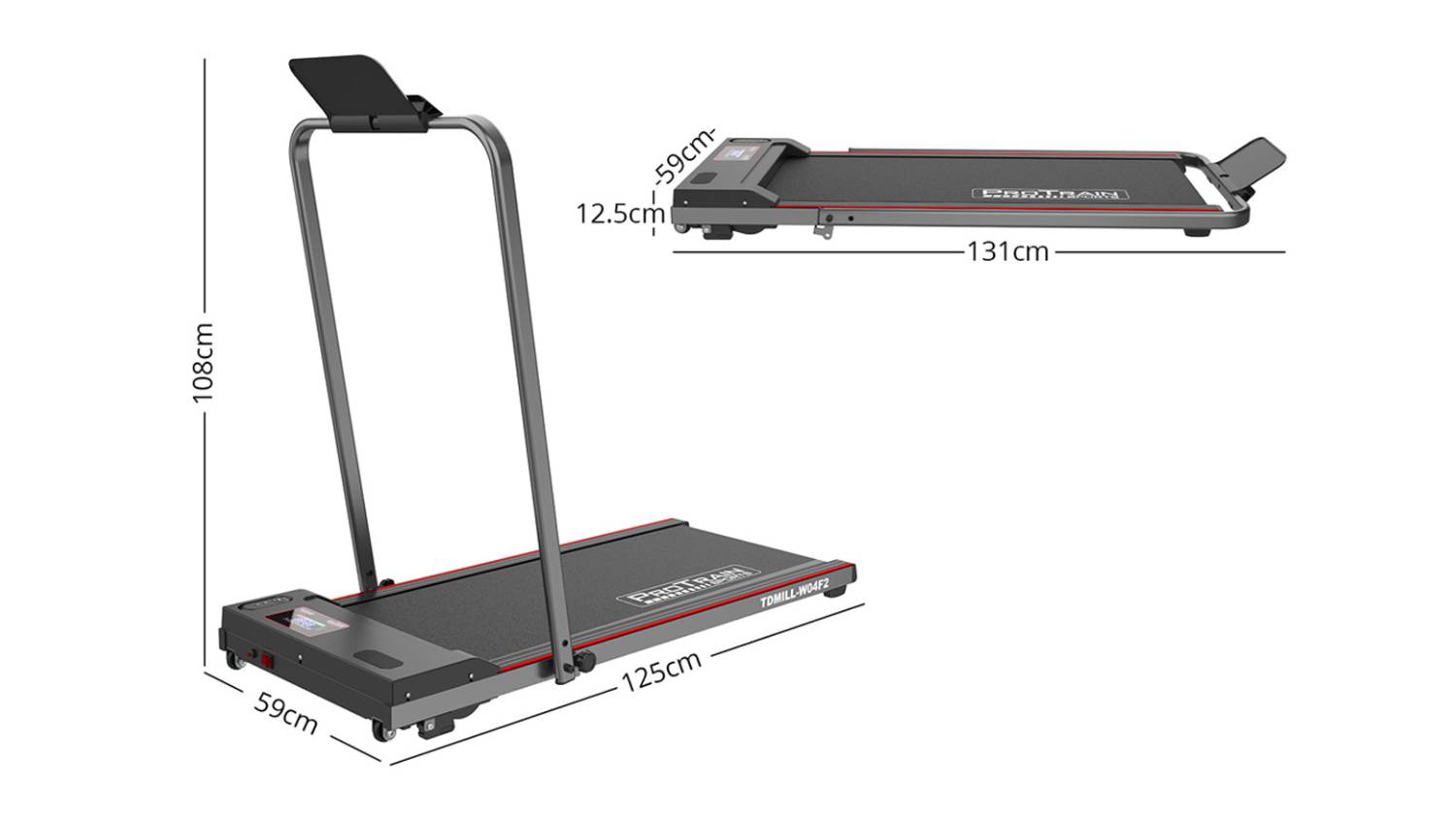 TSB Living Walking Treadmill with Handle - Foldable Home Exercise Equipment
