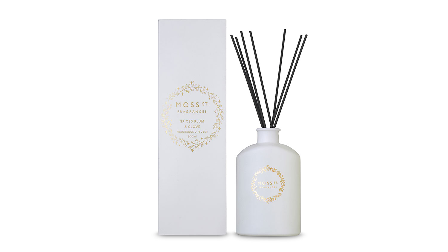 Moss St. 300ml Ceramic Reed Diffuser - Spiced Plum & Clove