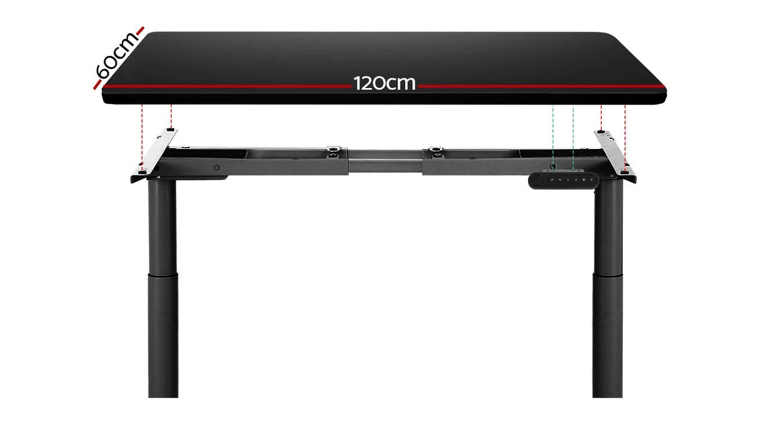 Artiss Fully Adjustable Motorised Standing Desk 120 x 69-117cm – Black