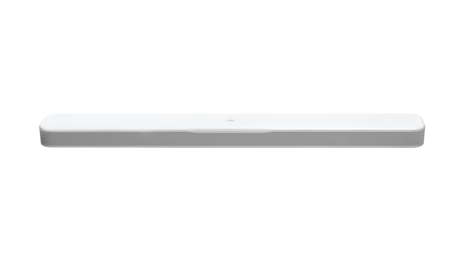 A front view of the white JBL Bar 300MK2 450W 5.0 Channel wireless soundbar