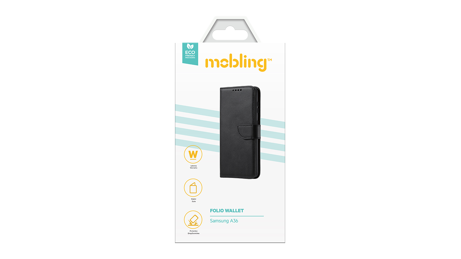 Mobling Folio Wallet Case for Samsung Galaxy A36 - Black (80004095)