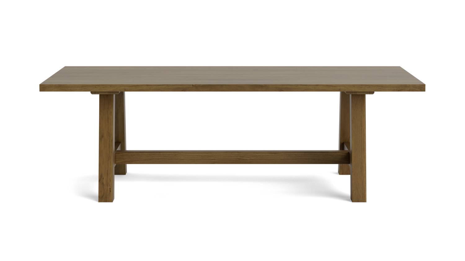 A front view of the Barclay dining table