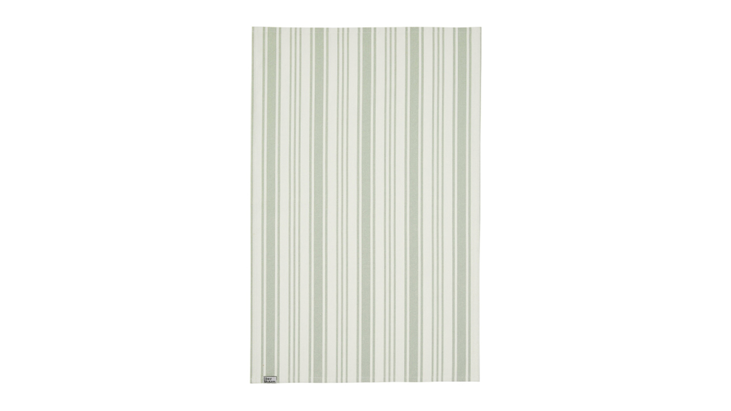 An Ulster Weavers cotton tea towel with a sage stripe pattern