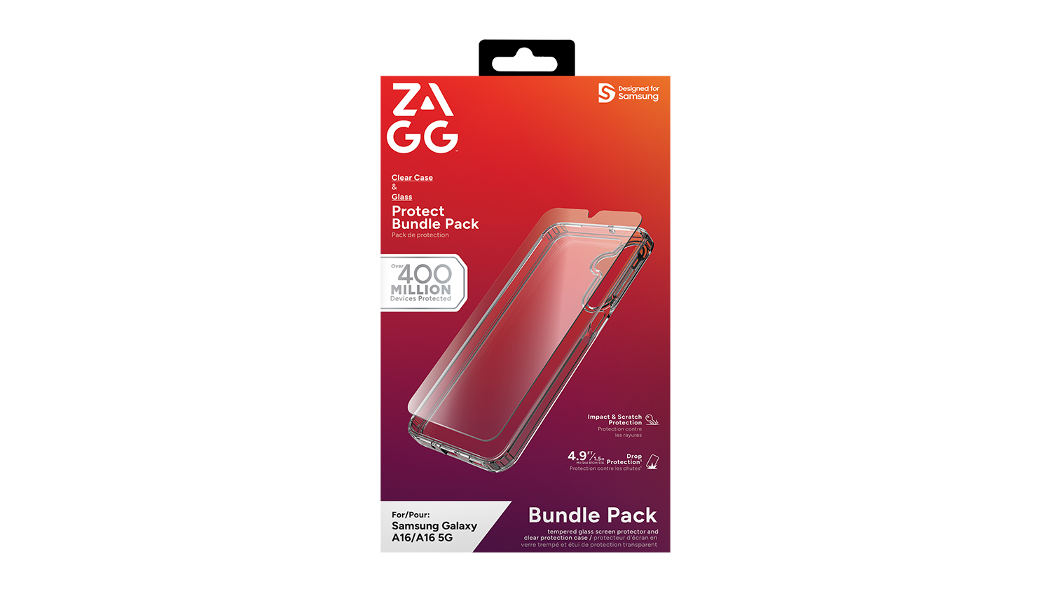 Zagg Essential Glass & Case Bundle Samsung Galaxy A16/A16 5G - Clear (700517194)