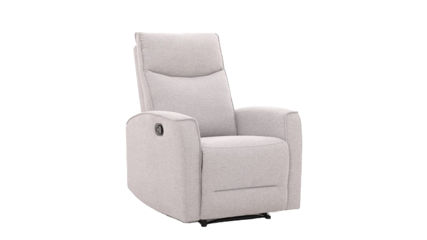 Light grey fabric recliner chair