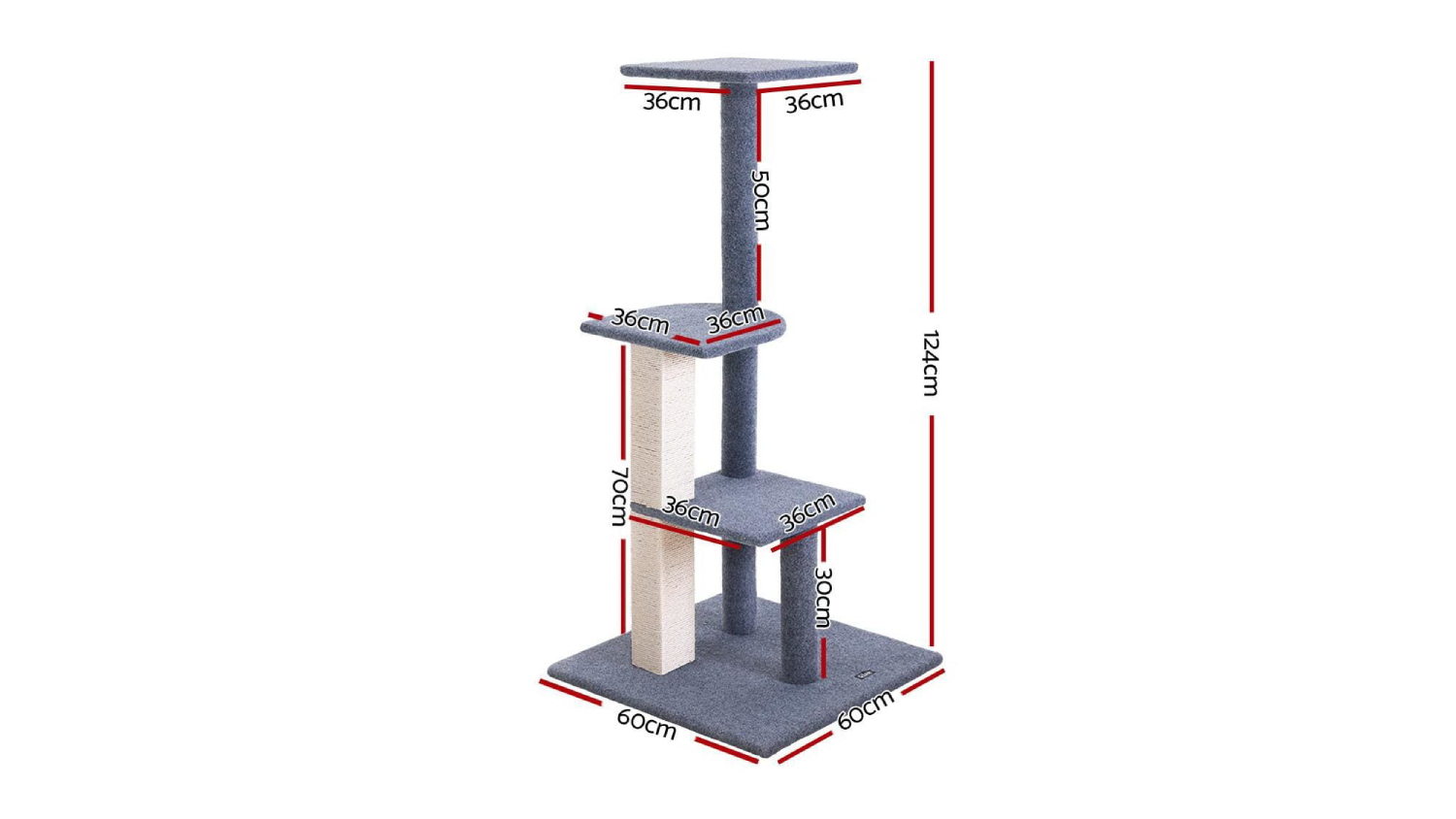 I.Pet Cat Scratching Tower - 60cm x 60cm