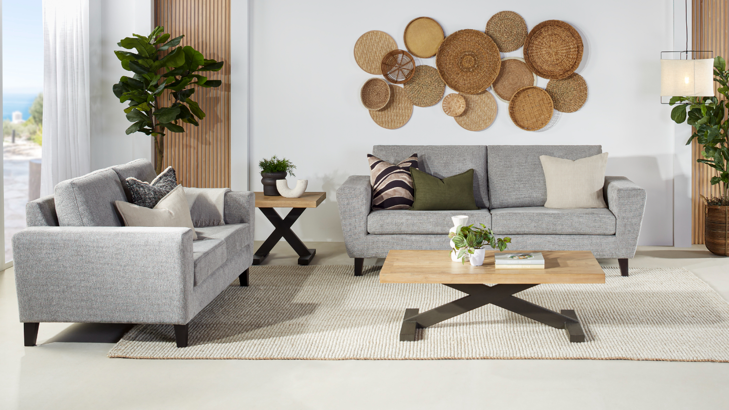 Stratus 2 Piece Fabric Lounge Suite