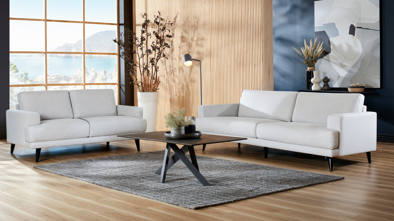 A front view of the thea lounge suite