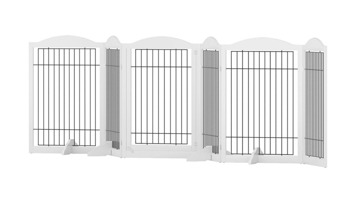 A front view of a pet fence