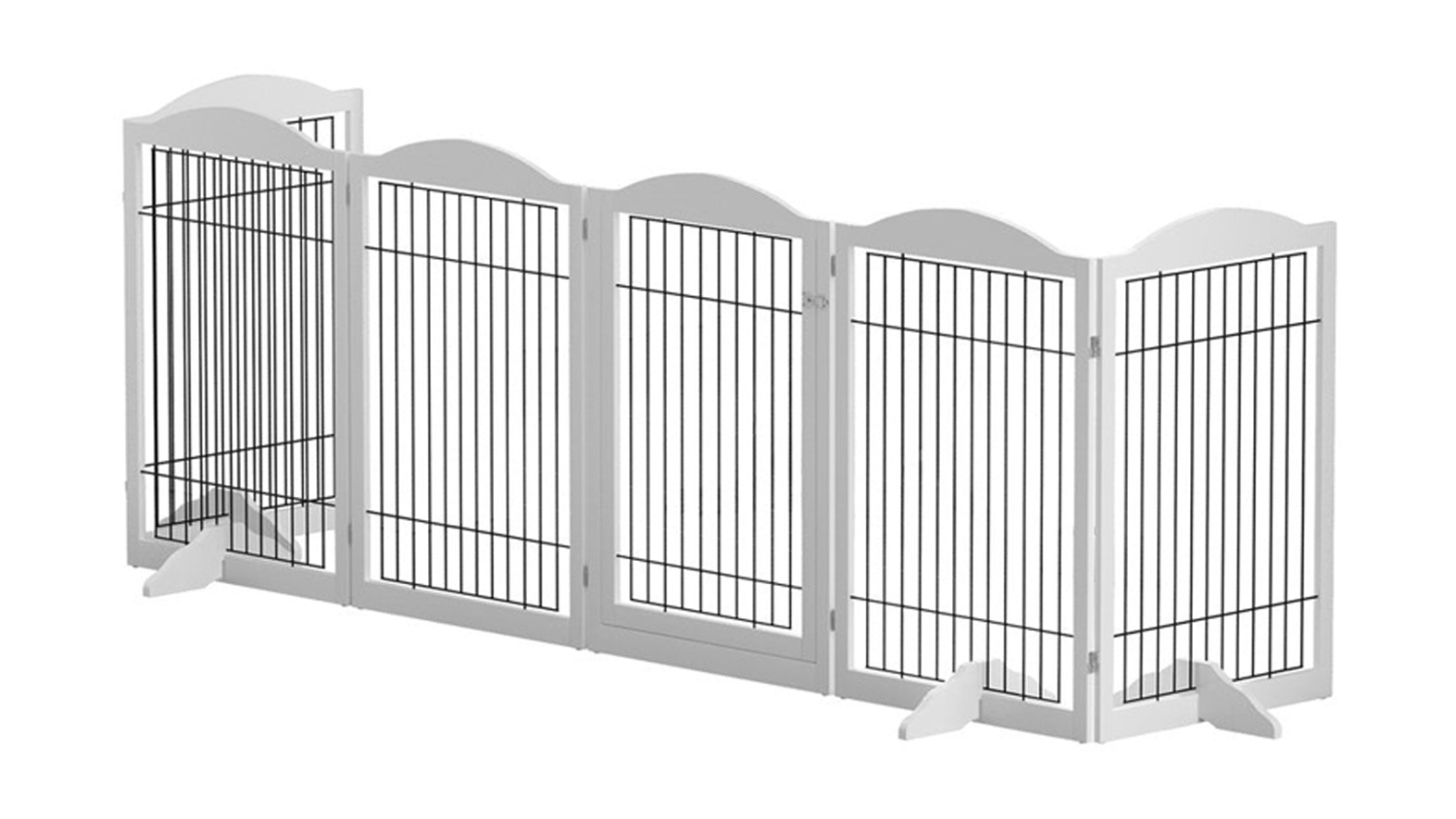 I.Pet 6 Panel Flexi Wooden Pet Playpen - 360cm x 85cm x 1.8cm