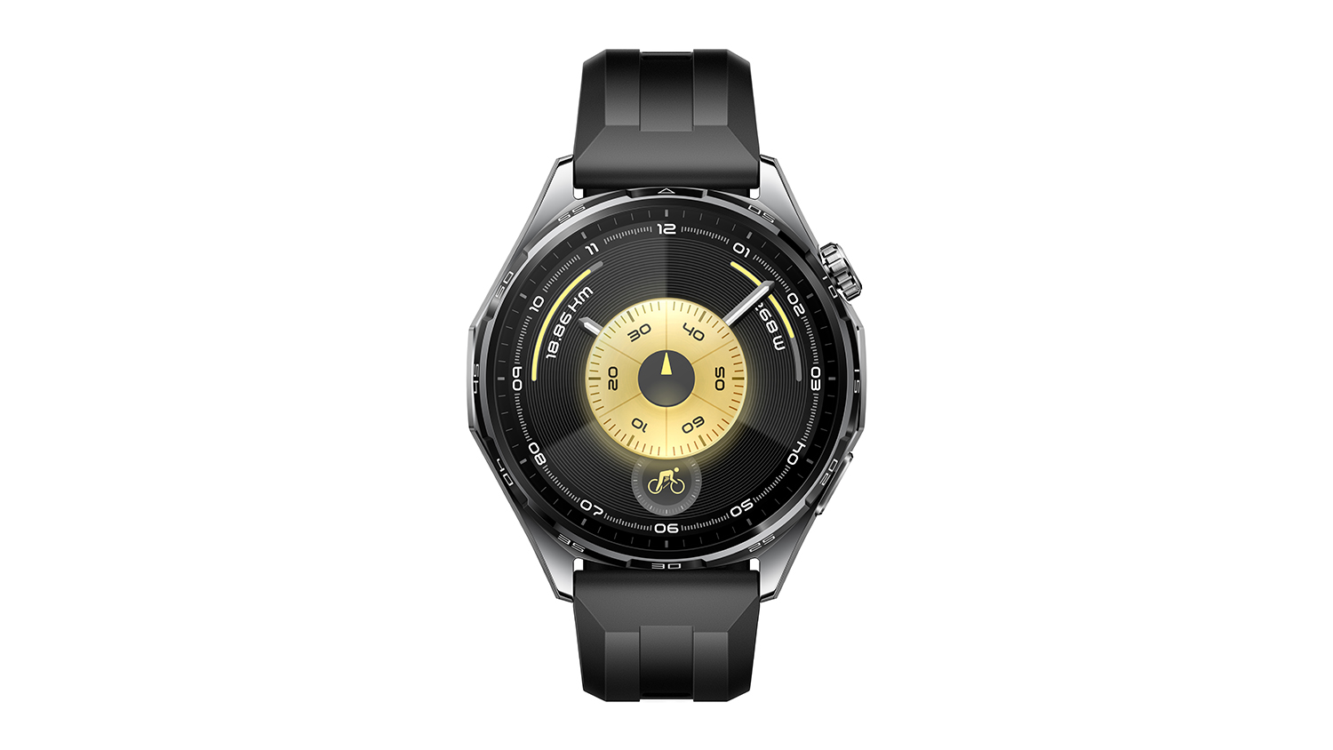 Huawei Watch GT 6 Smartwatch - Stainless steel Case with Black Fluoroelastomer Strap (46mm Case, GPS, Bluetooth)