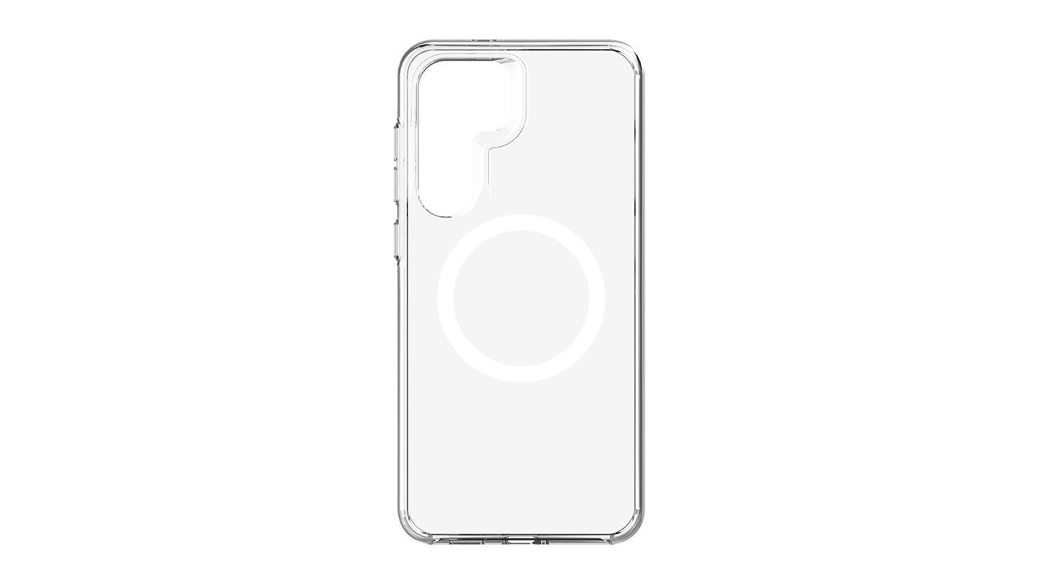 Front view of the clear Mobling Eco Lux Magsafe case for Samsung Galaxy S25 FE
