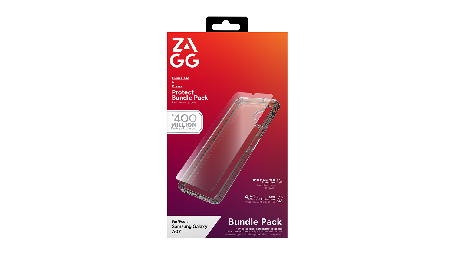 Zagg Case and Screen Protector Bundle for Samsung Galaxy A07 - Clear (700521063)