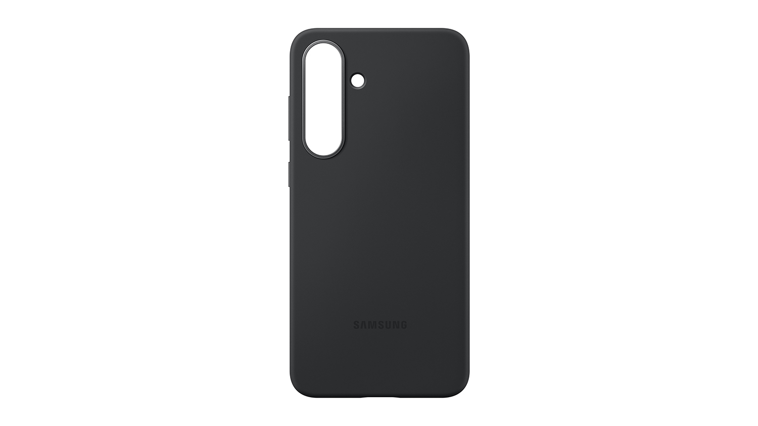 Front view of the black Silicone case for Samsung Galaxy S25 FE