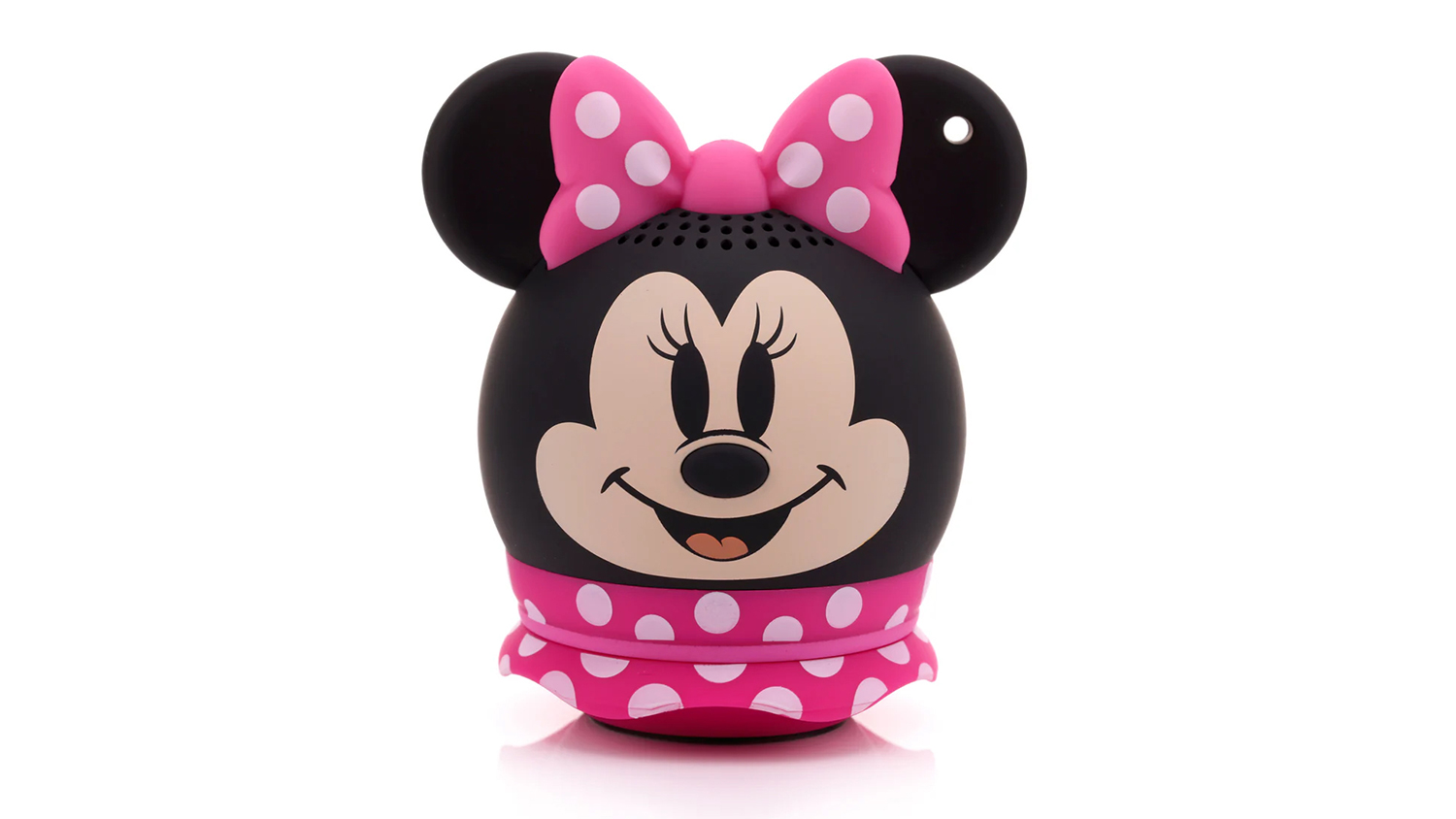 A front view of the minnie mouse bitty boomers speaker