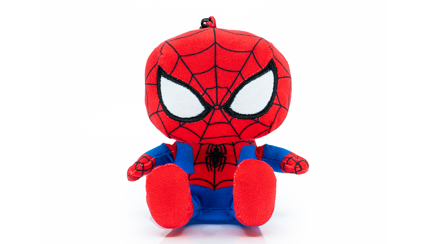 Front view of the Bitty Plush Speaker with Spiderman design