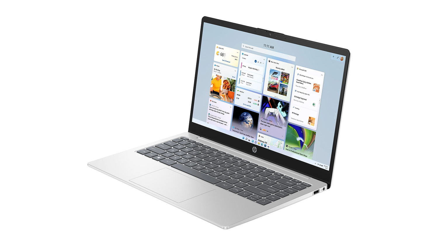 HP 14" Laptop - AMD Athlon Silver 8GB-RAM 512GB-SSD - Natural Silver (14-em0253AU)