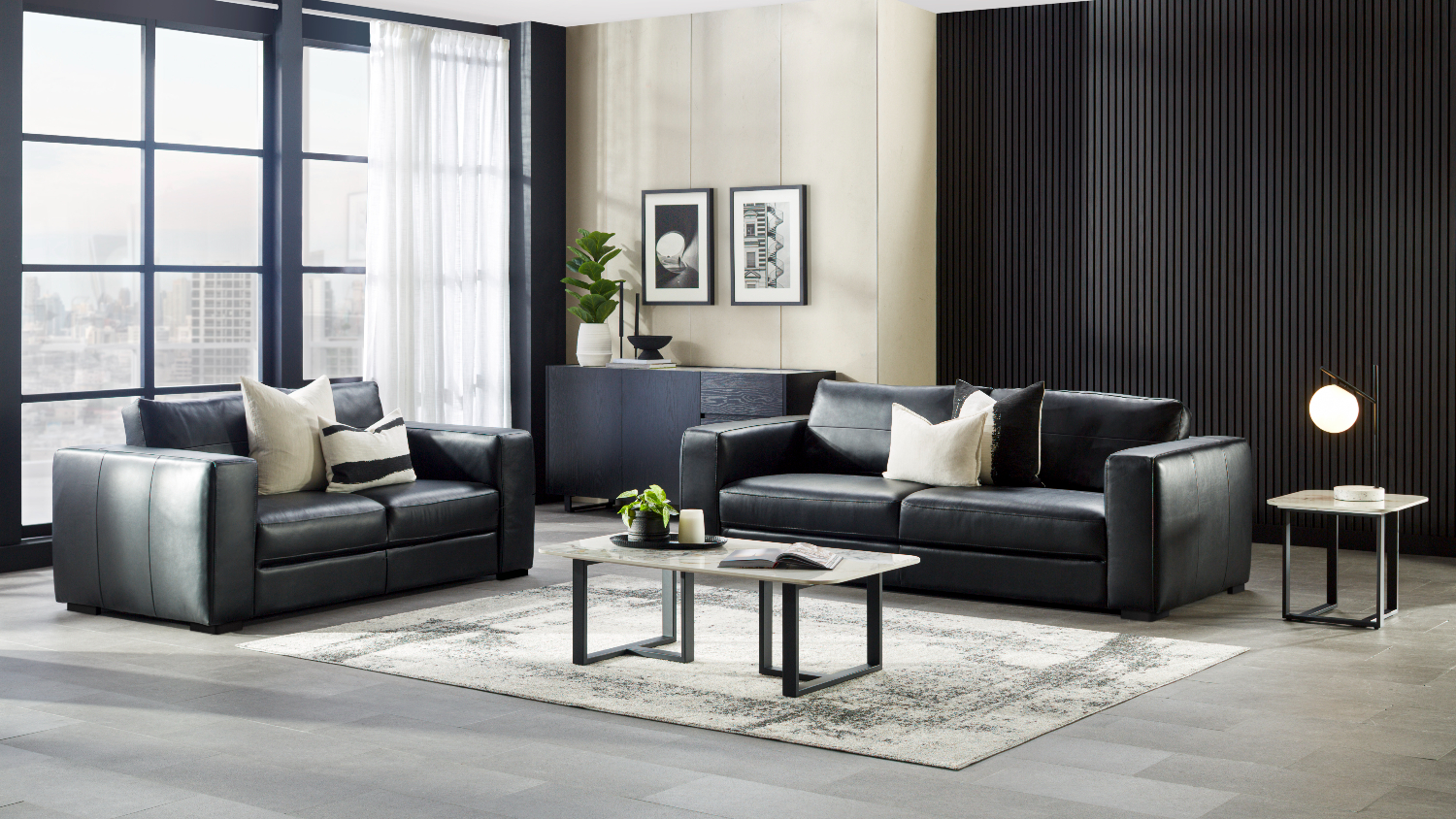 Willow 2 Piece Leather Lounge Suite