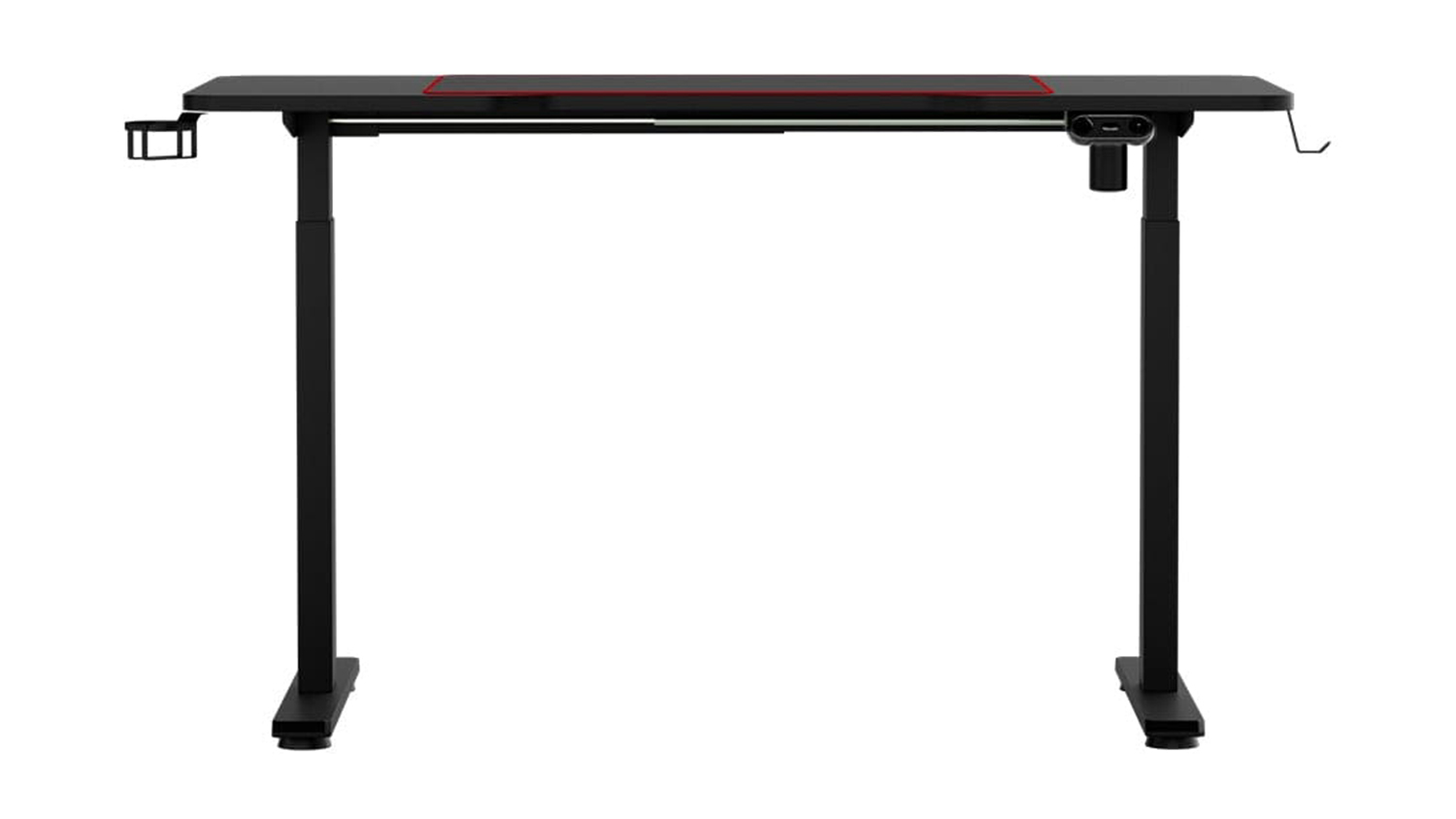 An Artiss Adjustable LED Gaming Motorised Desk in sleek black