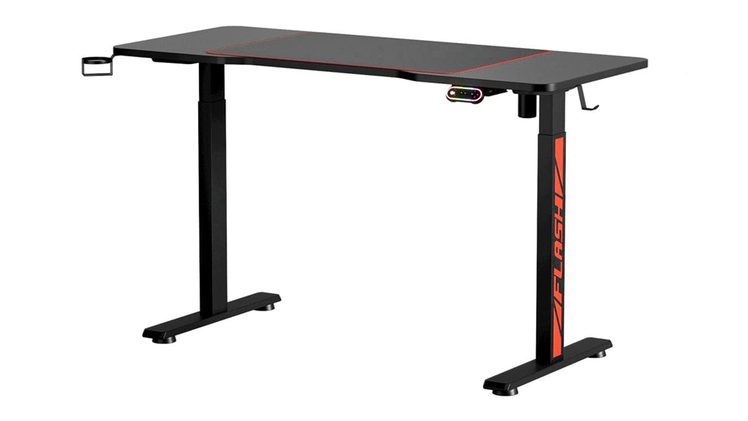 Artiss Adjustable LED Gaming Motorized Desk 73-121cm - Black