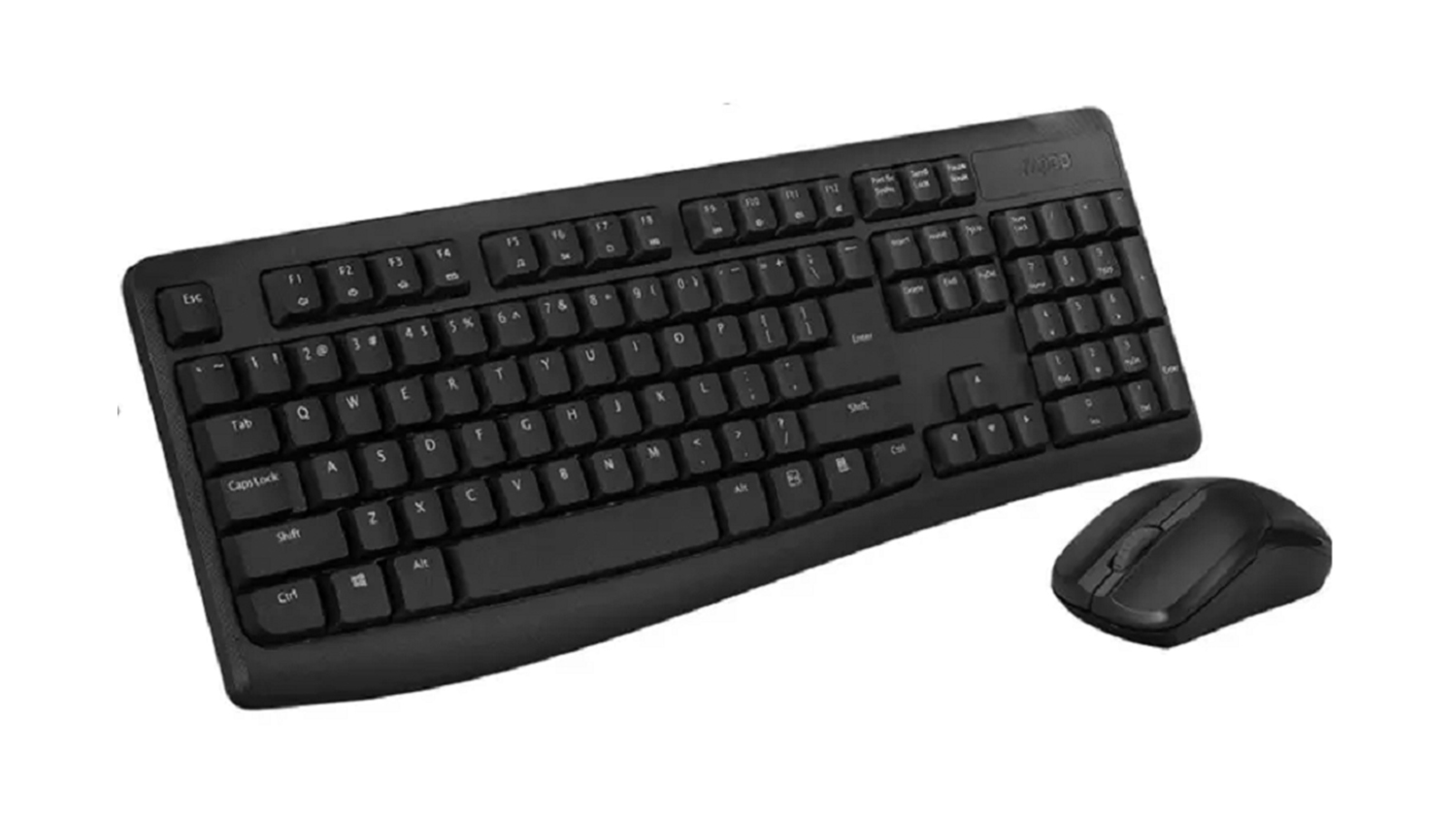 A Rapoo X130PRO Wired Keyboard & Mouse Combo in sleek black
