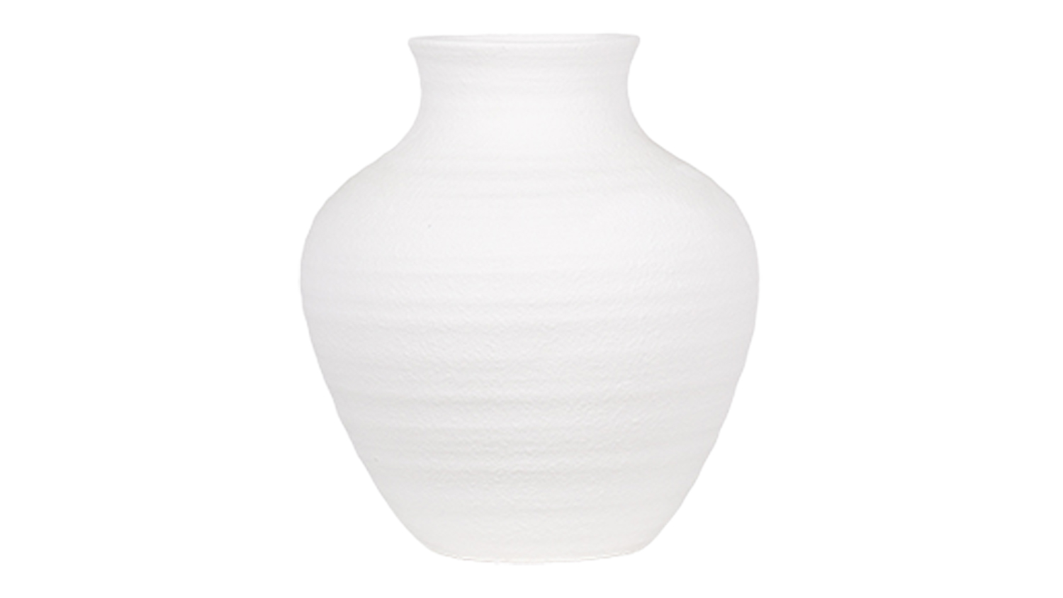 A small white terracotta vase