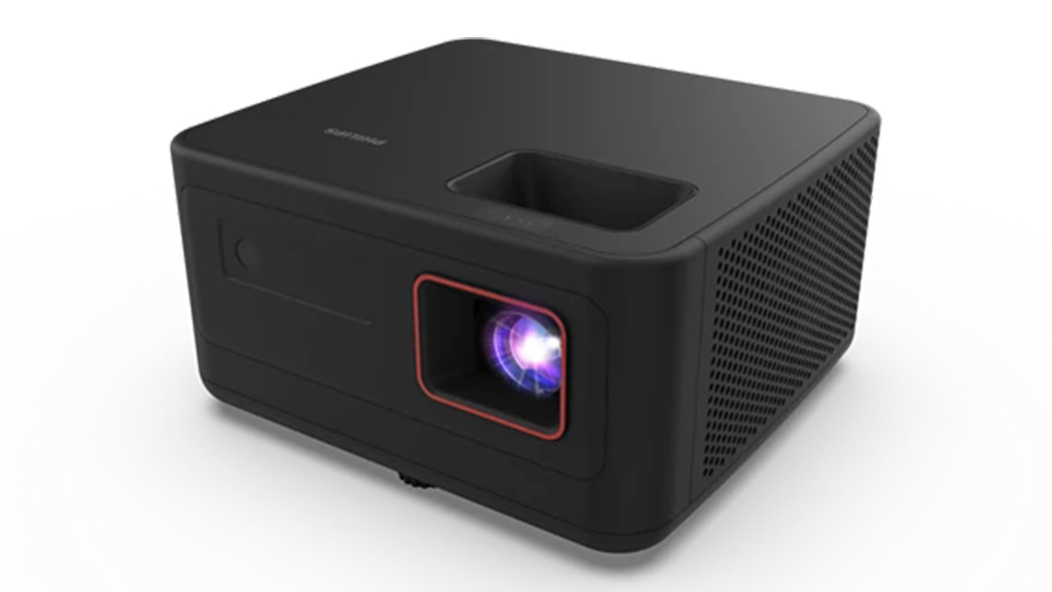 A Philips GamePix 900 4K Gaming Projector in vibrant black