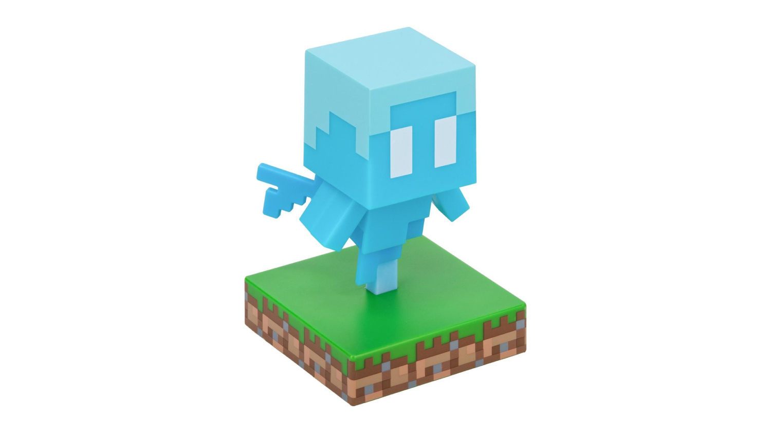 A left-angled view of a Minecraft desktop lamp