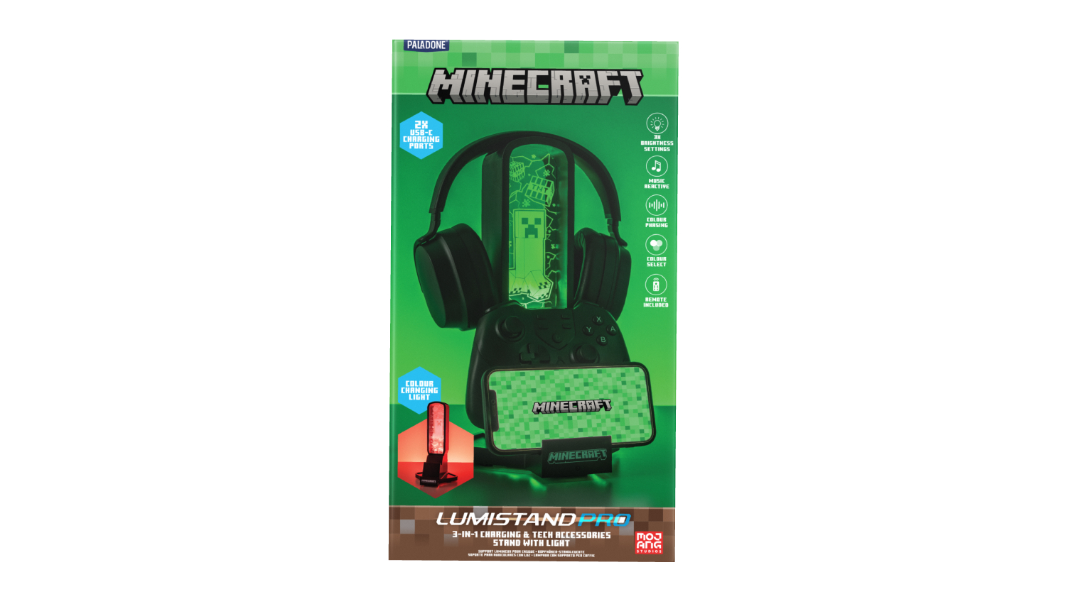 Paladone Desktop LED Headphone Stand - Minecraft Creeper